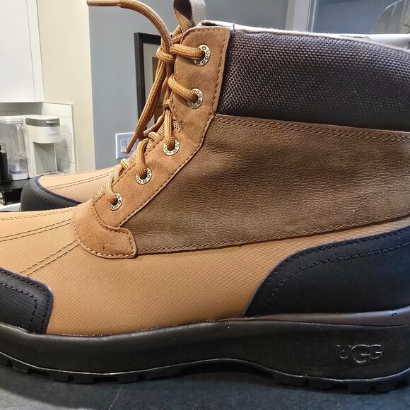 UGG Emmett Duck Boots Waterproof Winter Chesnut Brown 1115834-CHE Men's 13 NIB - Picture 1 of 14